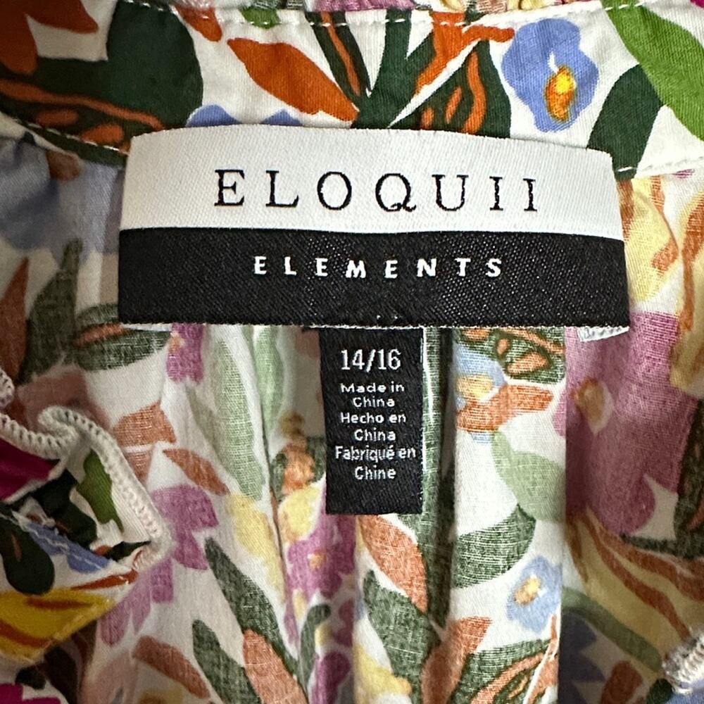 Eloquii Floral Midi Dress - Multicolor - Picture 2 of 8